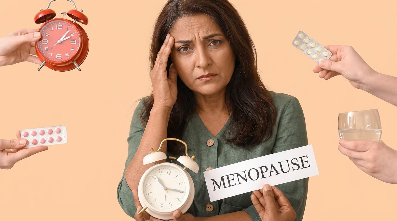 Menopause 
Hot flashes, osteoporosis, mood changes