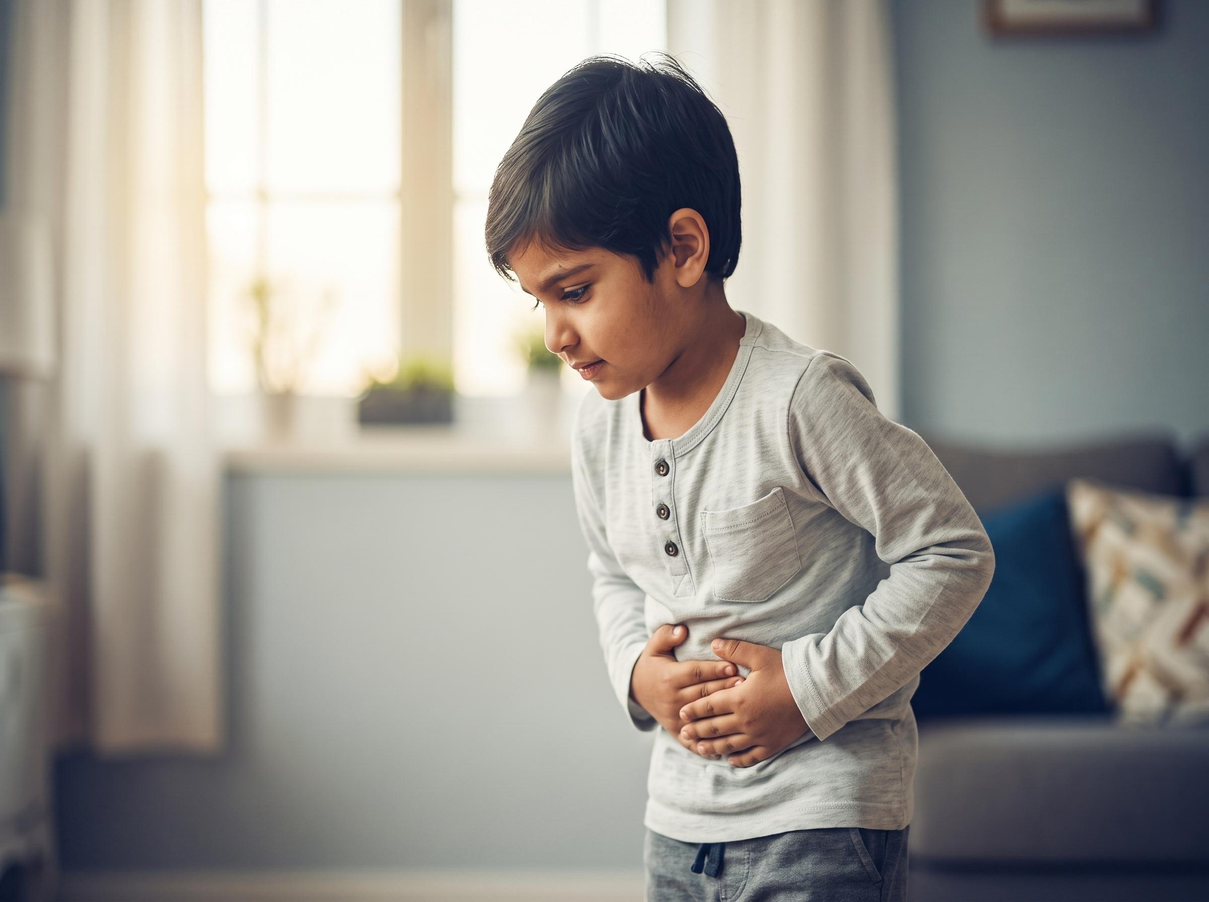 Conditions affecting the digestive system, including issues related to digestion, stomach discomfort, and acid imbalance that may impact pediatric health (e.g., gastroesophageal reflux disease (GERD), acidity, indigestion, abdominal discomfort, constipation, diarrhea, gastritis-related symptoms).