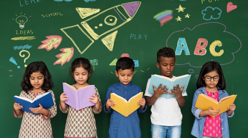 Children engaged in learning